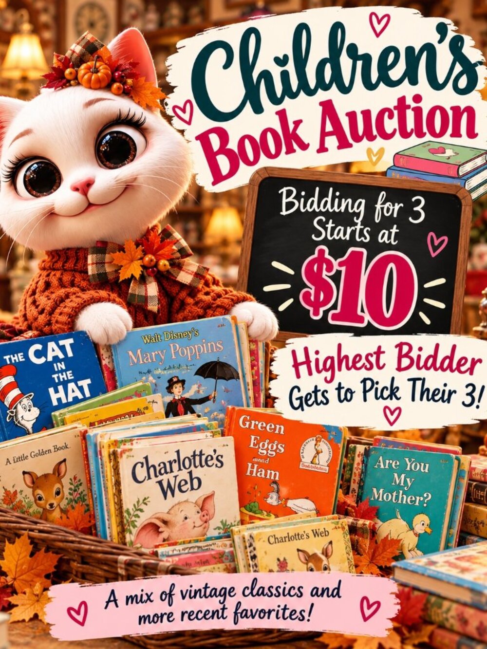 Children's Book Auction – Bid & Pick Your 3! Starts at $10